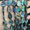 Abalone Shell Beads Flat Teardrop Beads 14mm 18mm 15''