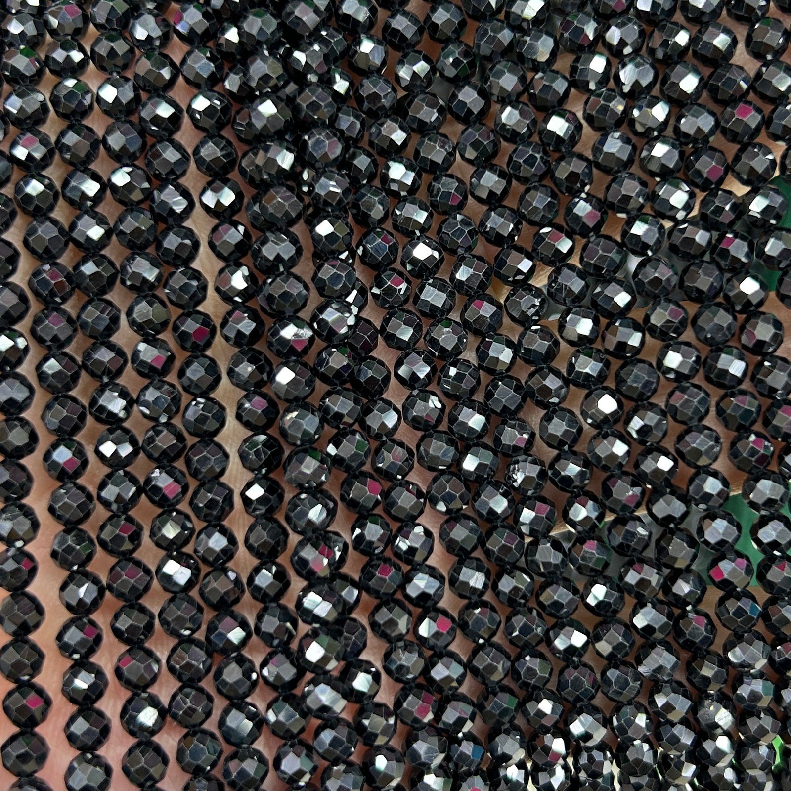 Perles à facettes en spinelle 2 mm 3 mm 4 mm 5 mm 6 mm 15''