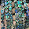 Abalone Shell Beads Flat Heart Beads 12mm 14mm 16mm 15''