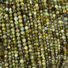 Perles à facettes en grenat jaune vert 2 mm 3 mm 4 mm 15''