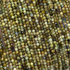 Perles à facettes en grenat jaune vert 2 mm 3 mm 4 mm 15''
