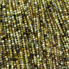 Perles à facettes en grenat jaune vert 2 mm 3 mm 4 mm 15''