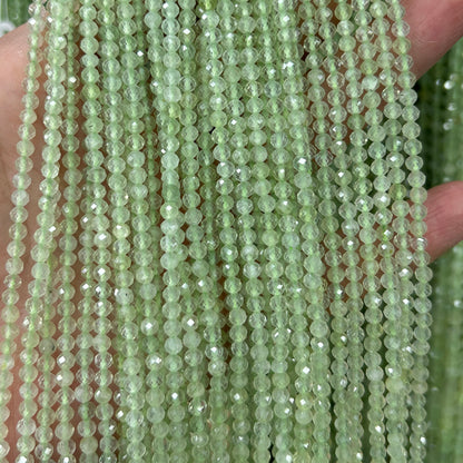 Prehnite Faceted Beads 2mm 3mm 4mm 15''