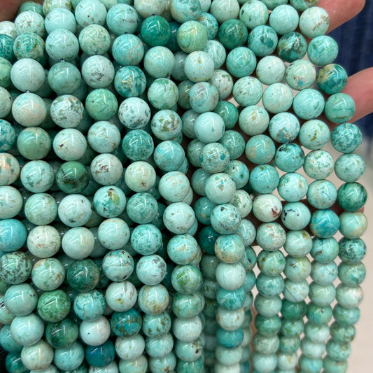 AA Natural Peruvian Turquoise Beads 6mm 8mm 10mm 15''