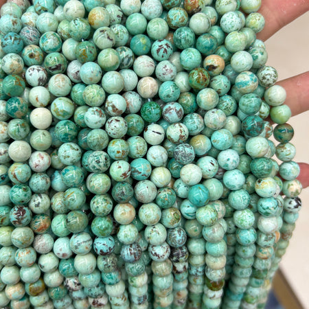 Natural Peruvian Turquoise Beads 6mm 8mm 10mm 15''