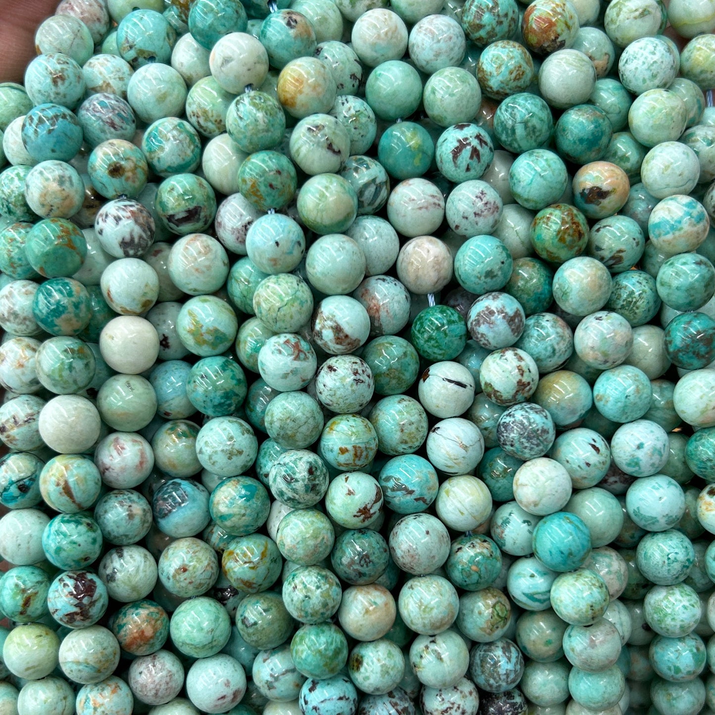 Lilla turkis stenperler 6 mm 8 mm 10 mm 12 mm 15''