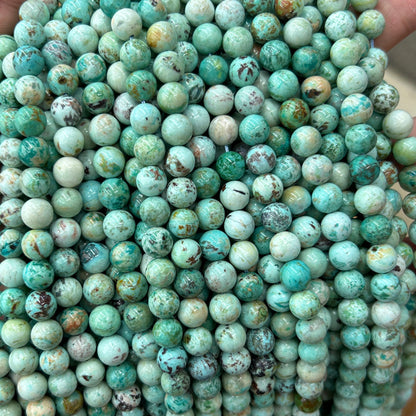 Lilla turkis stenperler 6 mm 8 mm 10 mm 12 mm 15''