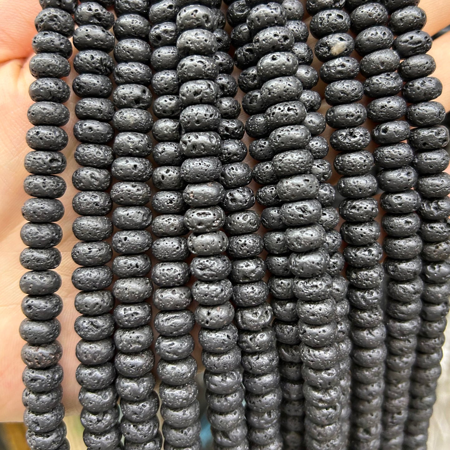 Guldbelagt lava, naturlig ædelsten, rund lavasten, 4 mm 6 mm 8 mm 10 mm 15''