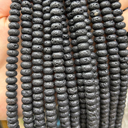 Guldbelagt lava, naturlig ædelsten, rund lavasten, 4 mm 6 mm 8 mm 10 mm 15''