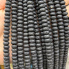 Lava Rondelle Beads 4x6mm 5x8mm 6x10mm 15''