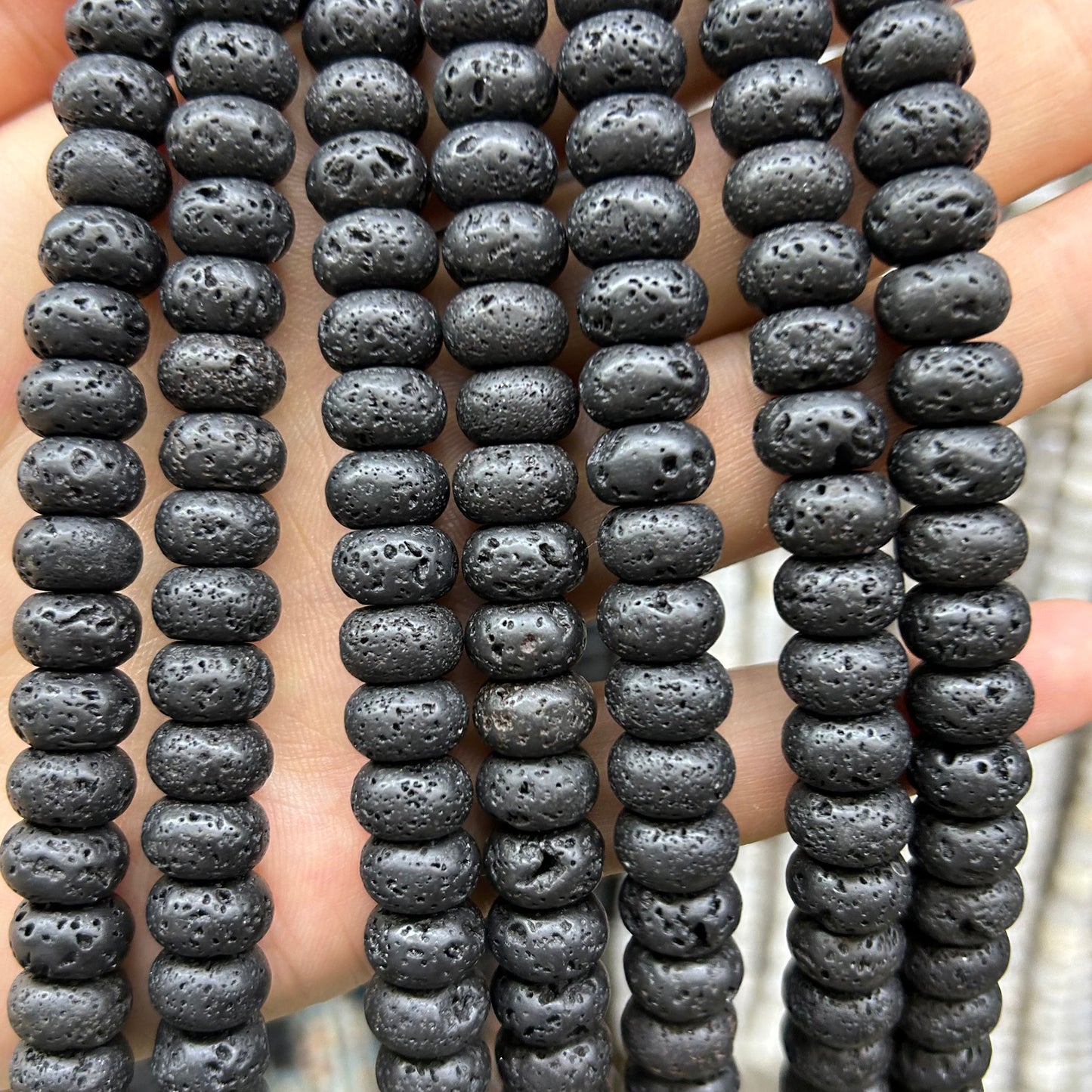 Guldbelagt lava, naturlig ædelsten, rund lavasten, 4 mm 6 mm 8 mm 10 mm 15''