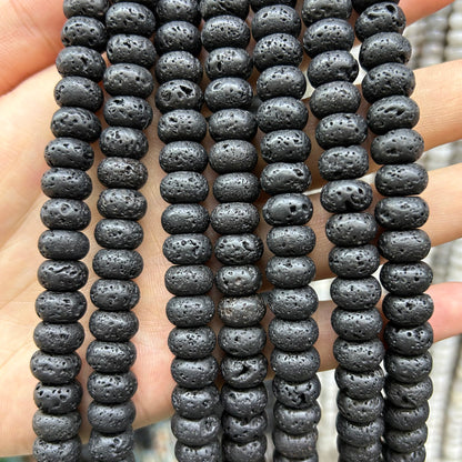 Guldbelagt lava, naturlig ædelsten, rund lavasten, 4 mm 6 mm 8 mm 10 mm 15''