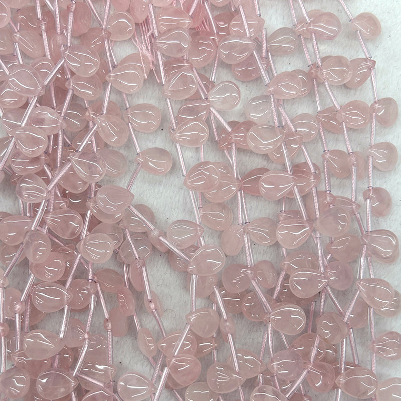 Rose Quartz Teardrop Beads 10x14mm 15''