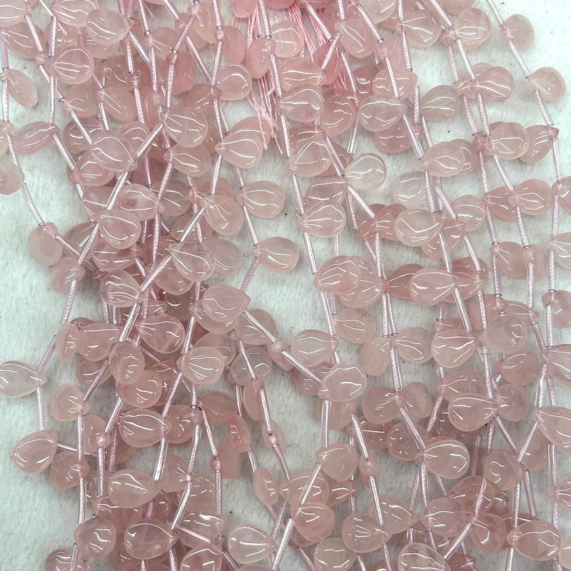 Rose Quartz Teardrop Beads 10x14mm 15''