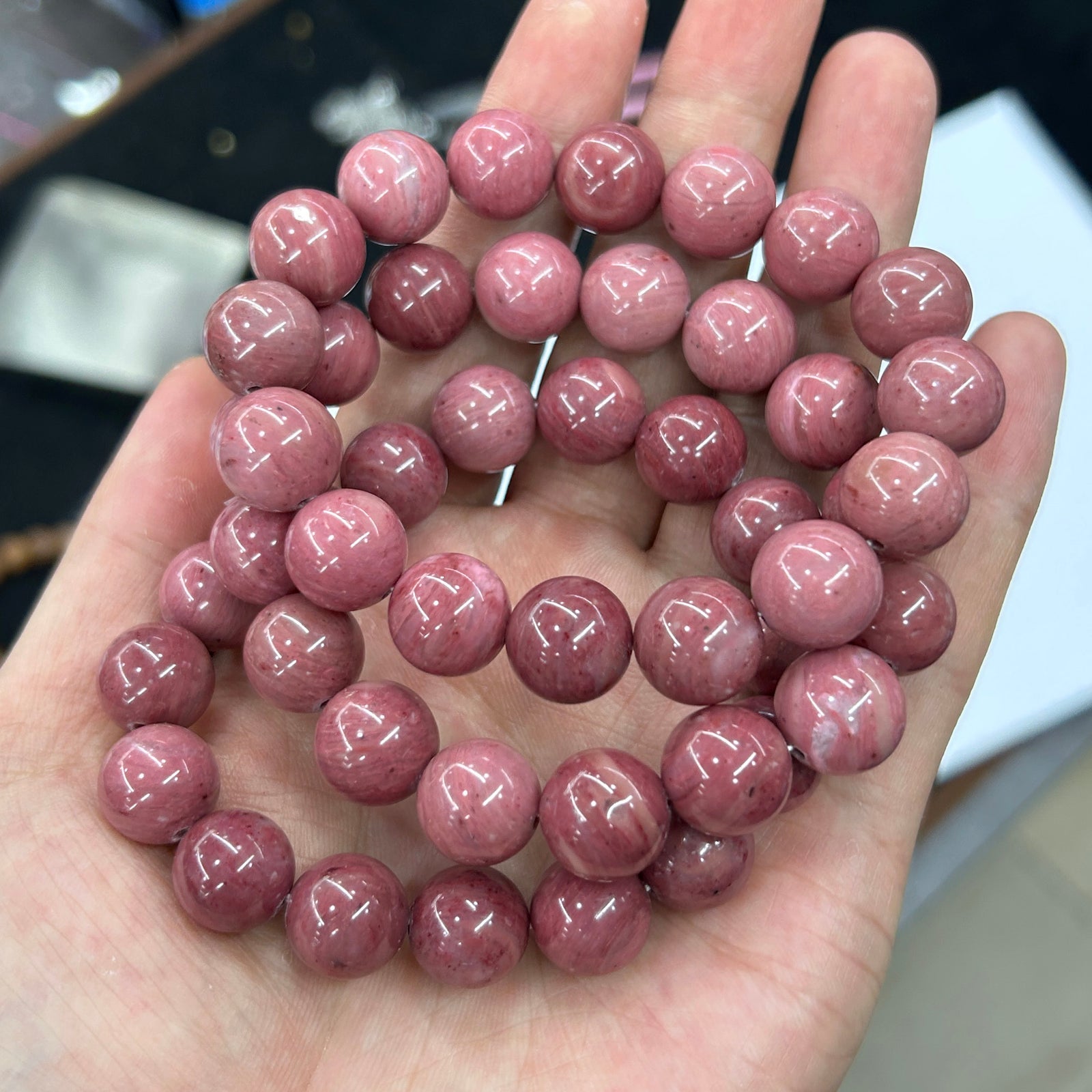 Snowflake Obsidian Mat, Naturlig Ædelsten, Rund Sten 4mm 6mm 8mm 10mm 12mm 15''