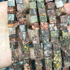 Leopard Jasper Cube Beads 8mm 15''