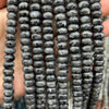 Black Labradorite Rondelle Beads 4x6mm 5x8mm 15''