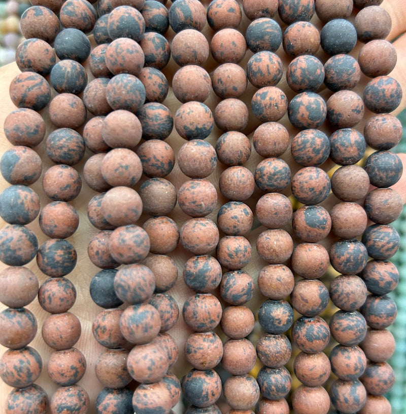 Mahogany Obsidian Matte Beads 4mm 6mm 8mm 10mm 12mm 15''