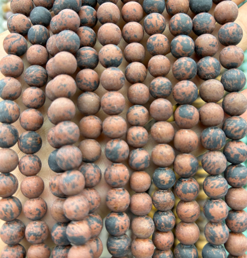 Mahogany Obsidian Matte Beads 4mm 6mm 8mm 10mm 12mm 15''