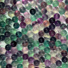 Perles de pierre de fluorite verte violette 4 mm 6 mm 8 mm 10 mm 15''