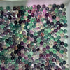 Perles de pierre de fluorite verte violette 4 mm 6 mm 8 mm 10 mm 15''