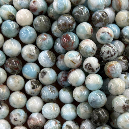 Perles d'agate rayée bleue 4 mm 6 mm 8 mm 10 mm 12 mm 15''