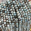 Perles d'agate rayée bleue 4 mm 6 mm 8 mm 10 mm 12 mm 15''