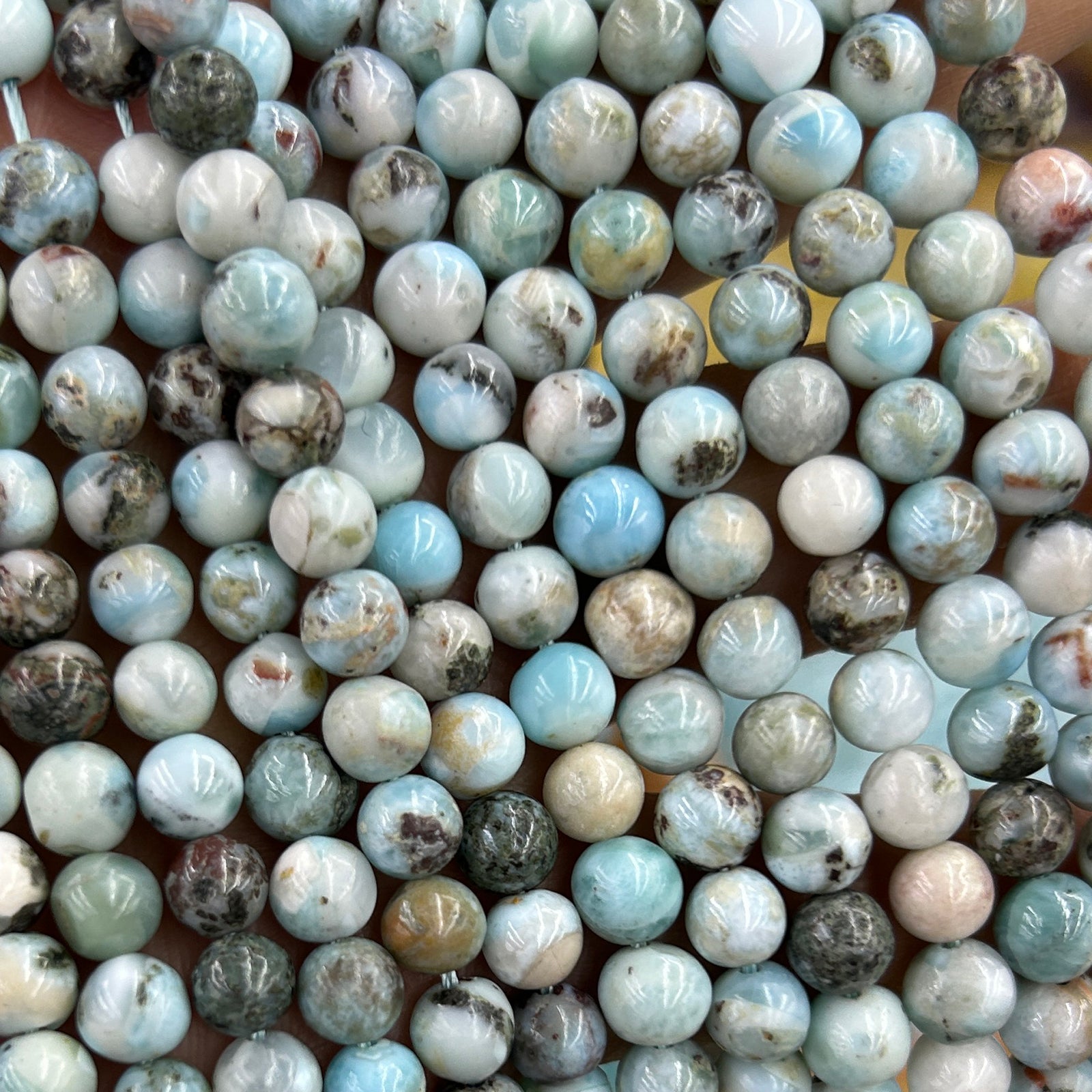 Larimar Beads 6mm 8mm 10mm 15''
