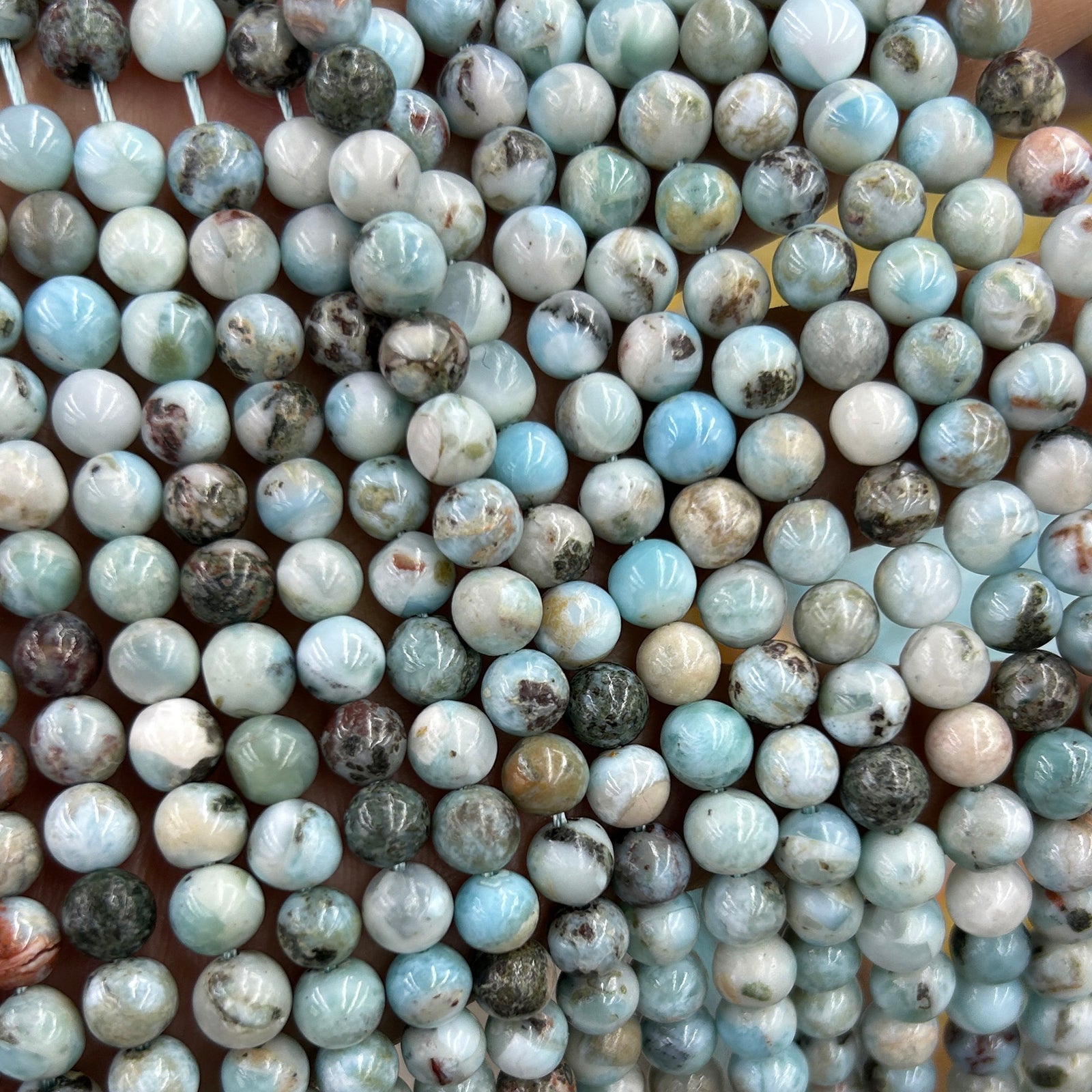 Larimar Beads 6mm 8mm 10mm 15''