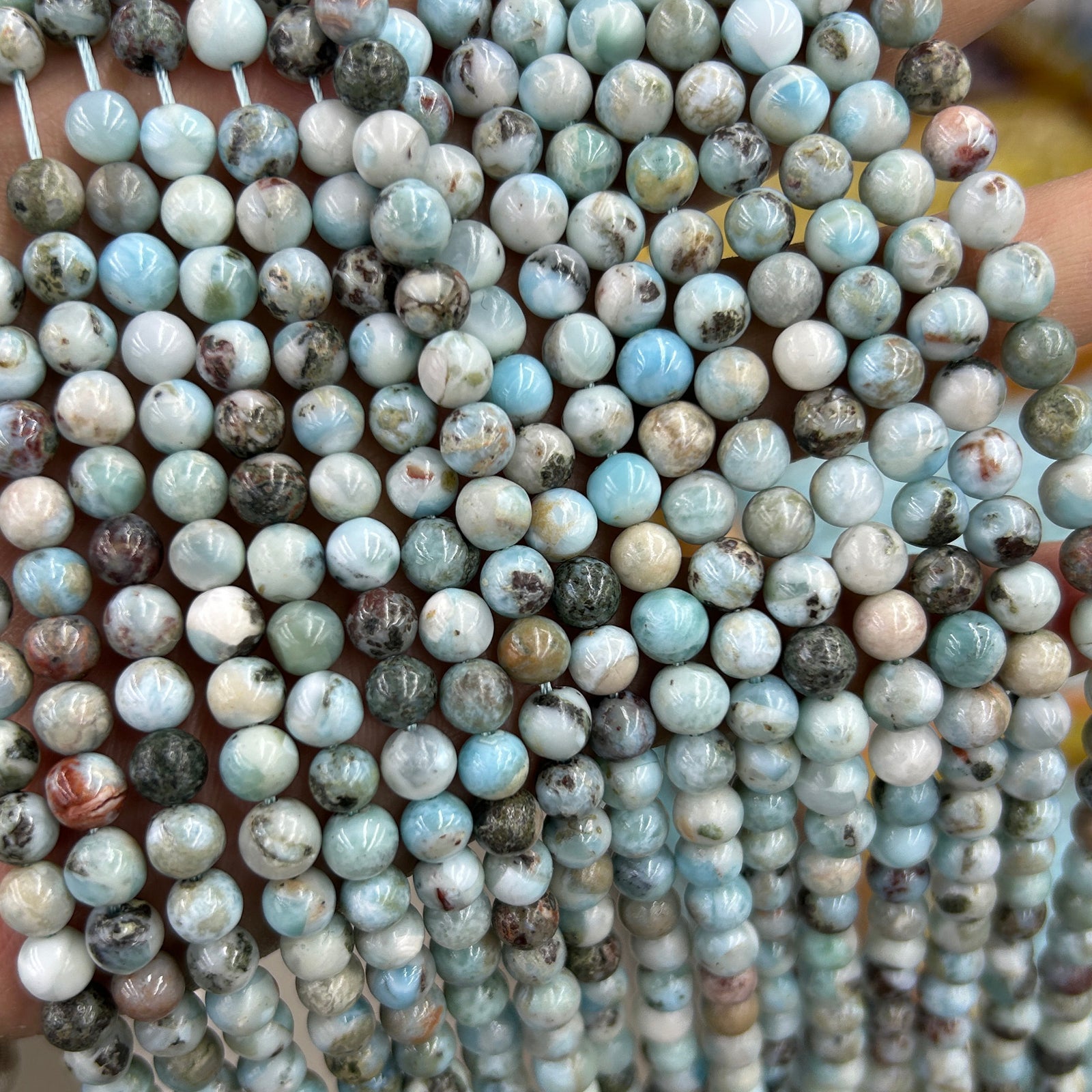 Larimar Beads 6mm 8mm 10mm 15''