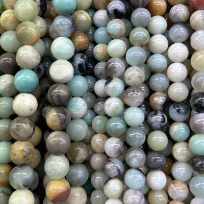 Rainbow Amazonite Perler 4 mm 6 mm 8 mm 10 mm 12 mm 15''