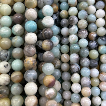 Rainbow Amazonite Perler 4 mm 6 mm 8 mm 10 mm 12 mm 15''