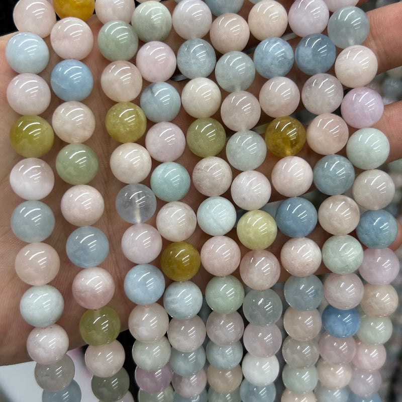 Morganite Beads 6mm 8mm 10mm 15''