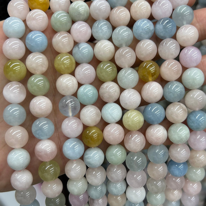 Morganite Beads 6mm 8mm 10mm 15''