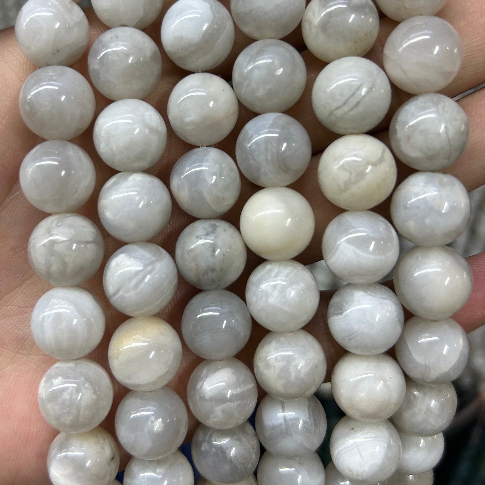 White Crazy Agate Stone Beads 4mm 6mm 8mm 10mm 12mm 15''