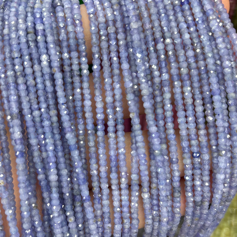 Tanzanite Rondelle Faceted Beads 2x3mm 15''