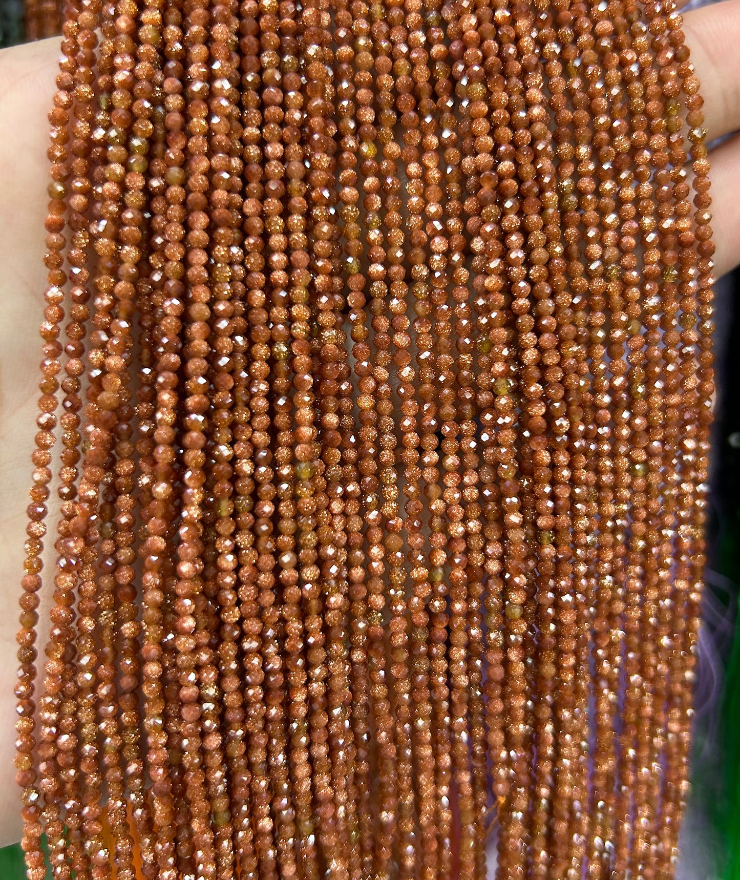 Gold Sandstone Faceted Beads 2mm 3mm 4mm 15''
