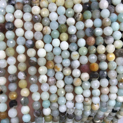 Amazonite Faceted Beads 6mm 8mm 10mm 15''