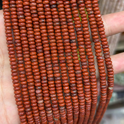 Red Jasper Rondelle Beads 15''