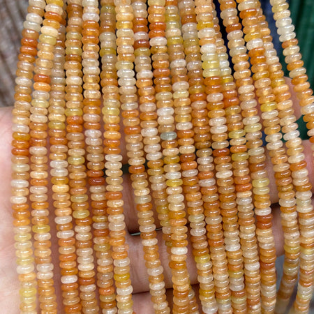 Perles rondelles en rhodonite noire 4x6mm 5x8mm