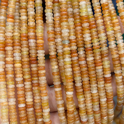 Perles rondelles en rhodonite noire 4x6mm 5x8mm