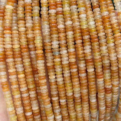 Perles rondelles en rhodonite noire 4x6mm 5x8mm