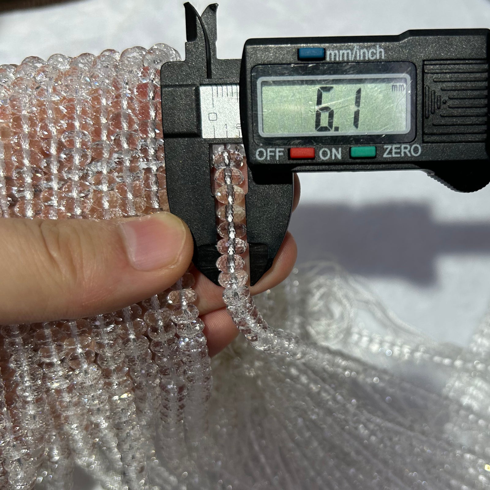 Crystal Quartz Rondelle Faceted Beads 3x6mm 4x8mm 15''