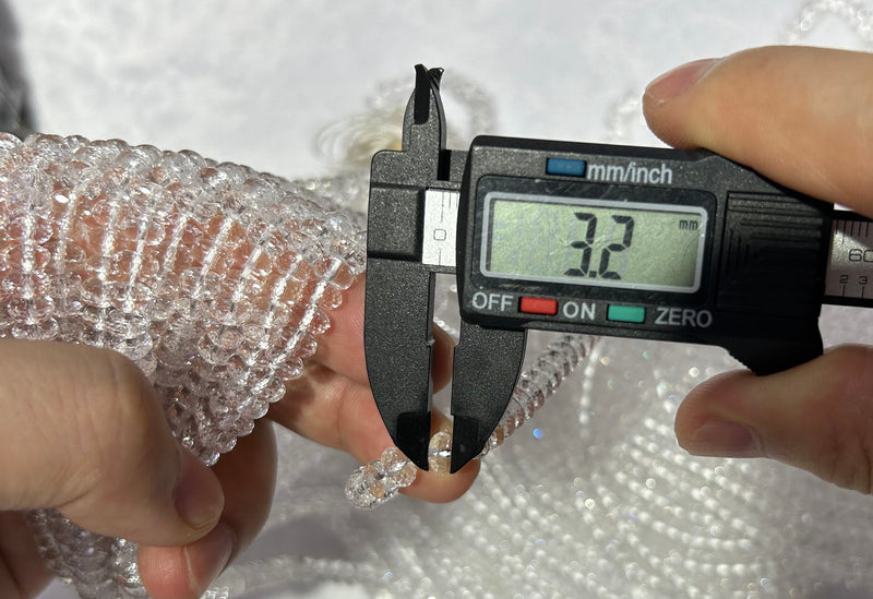 Crystal Quartz Rondelle Faceted Beads 3x6mm 4x8mm 15''