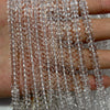 Crystal Quartz Rondelle Faceted Beads 3x6mm 4x8mm 15''