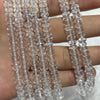 Crystal Quartz Rondelle Faceted Beads 3x6mm 4x8mm 15''