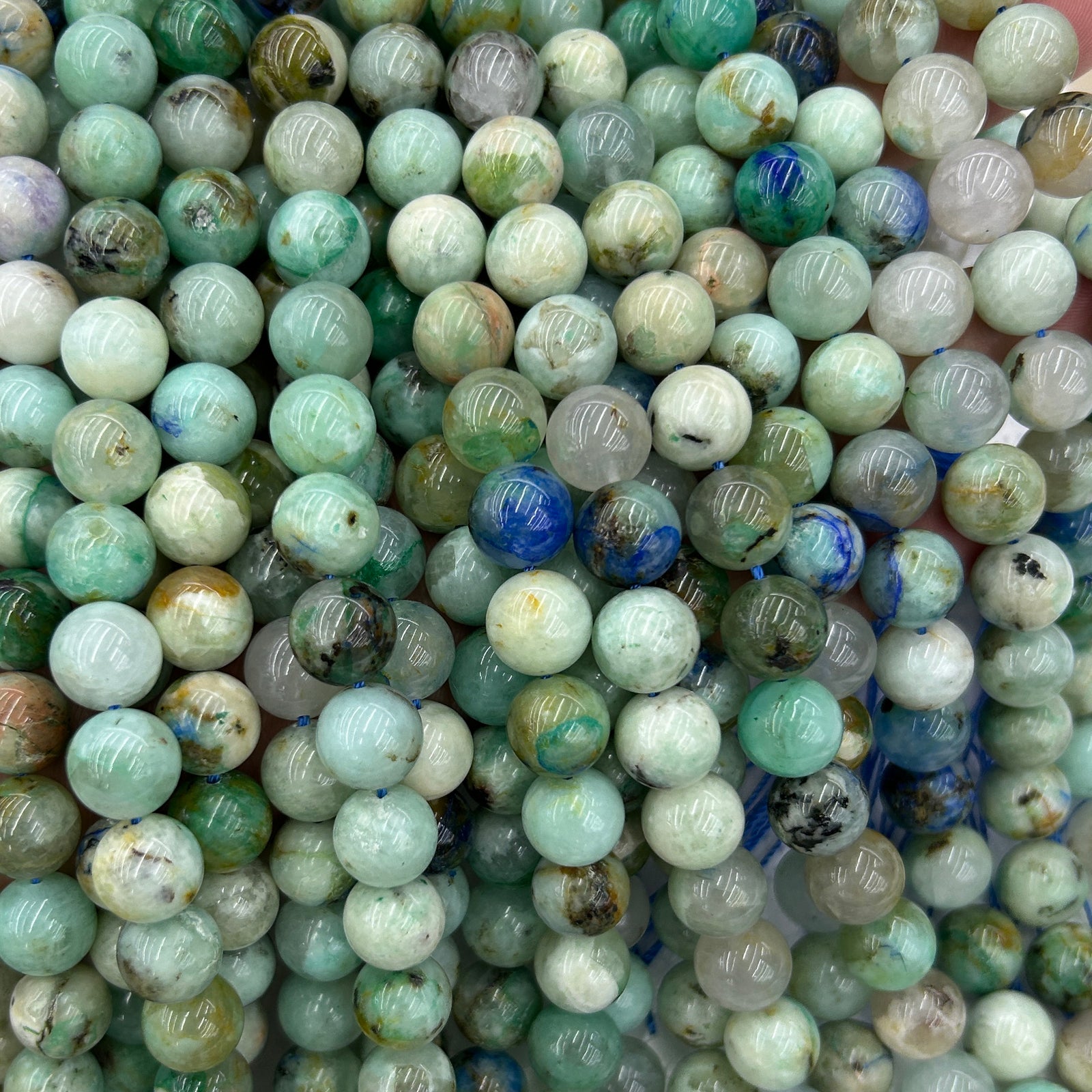 Chrysocolla Azurite Beads 15''