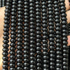 Perles rondes en onyx noir mat, pierres précieuses naturelles, 2 x 4 mm, 38 cm