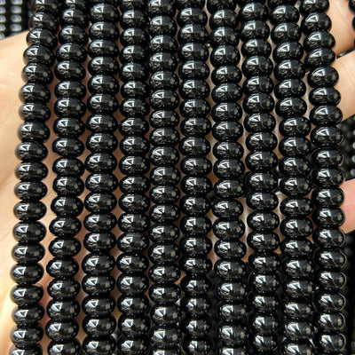 Perles rondes en onyx noir mat, pierres précieuses naturelles, 2 x 4 mm, 38 cm