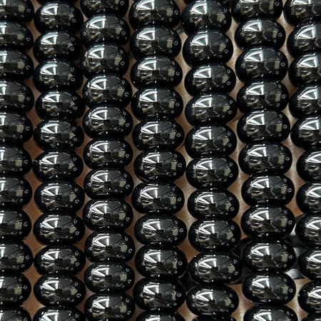 Onyx Rondelle Beads 15''